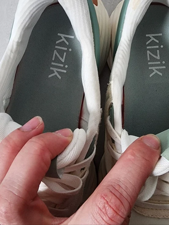 Women's Sage Green & Cream Platform Sneakers - Picture 5 of 5